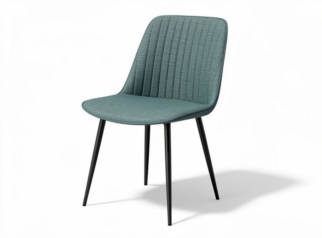 Chaise de salle à manger en tissu avec structure en métal - 45 x 50 x 85cm