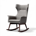 Fauteuil à bascule en tissu avec coussins pour salon - 80 x 70 x 100cm