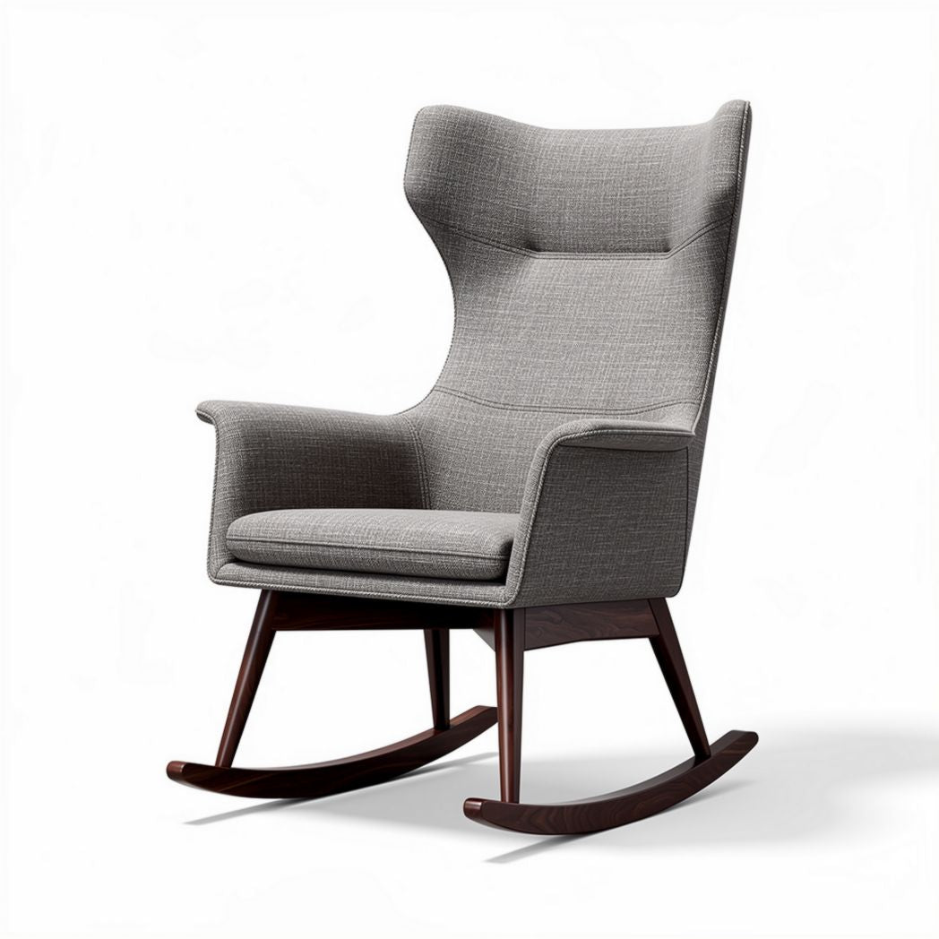Fauteuil à bascule en tissu avec coussins pour salon - 80 x 70 x 100cm