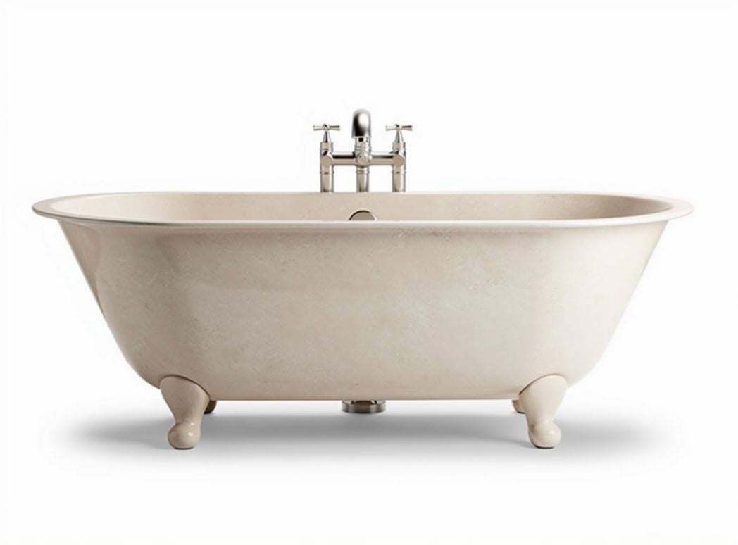 Baignoire sur pattes en résine pour salle de bain - 170 x 75 x 60cm