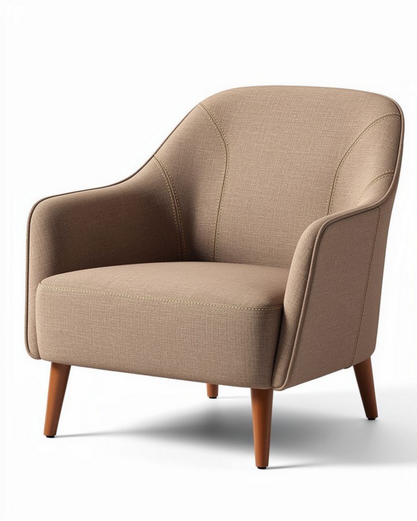 Fauteuil moderne en tissu pour salon - 80 x 70 x 85cm