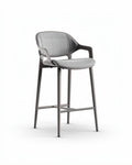 Chaise haute de bar en métal et tissu - Pour espaces de restauration - 50 x 45 x 110cm